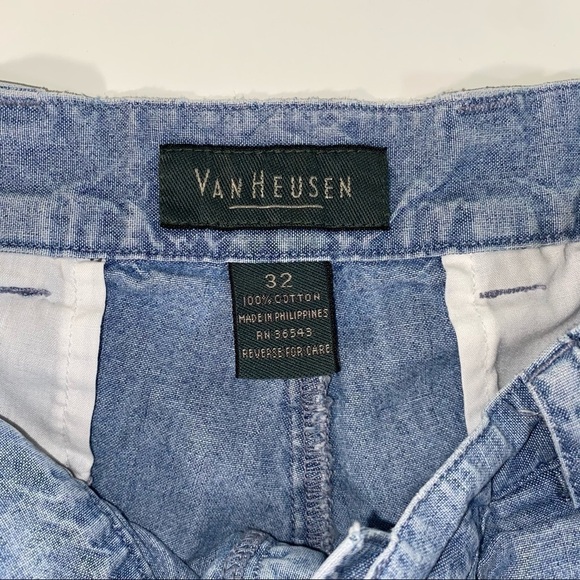 Van Heusen Shorts Flat Front Straight leg Lightweight Cotton 2 Pocket Shorts - Picture 5 of 6